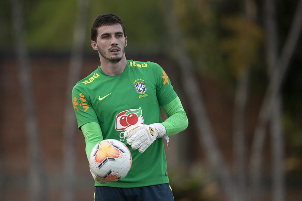Goleiro Cleiton está com a seleção brasileira sub-23 no Pré-Olímpico — Foto: Lucas Figueiredo / CBF