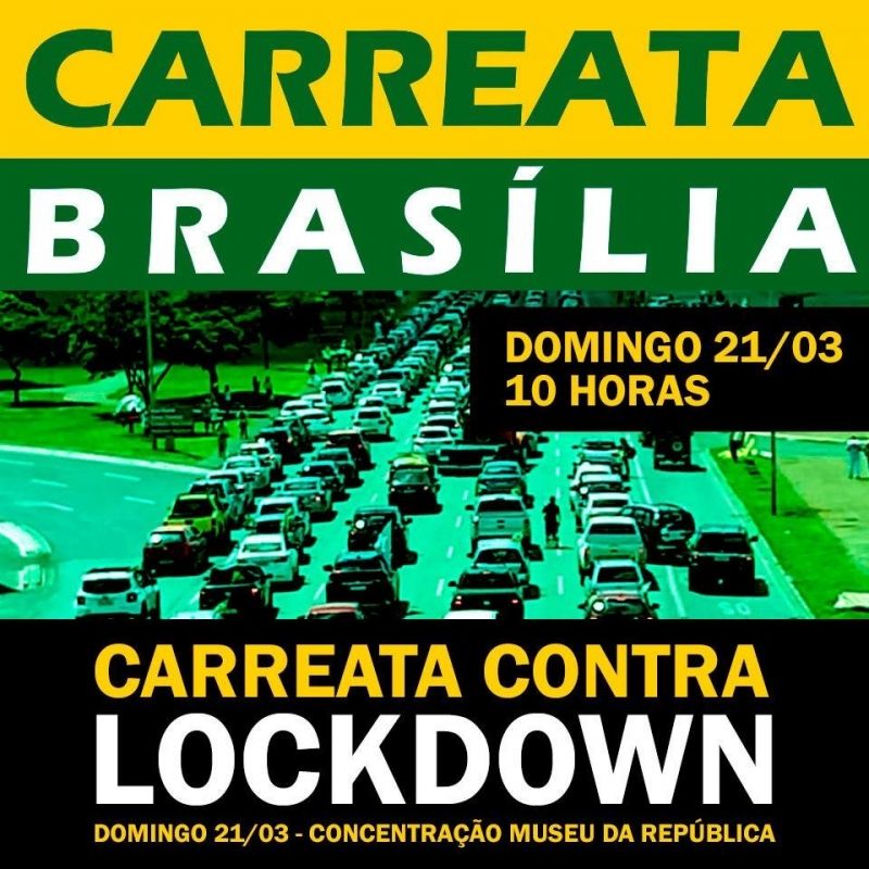 Convocação para carreata neste domingo (21) - (Foto: Reprodução)