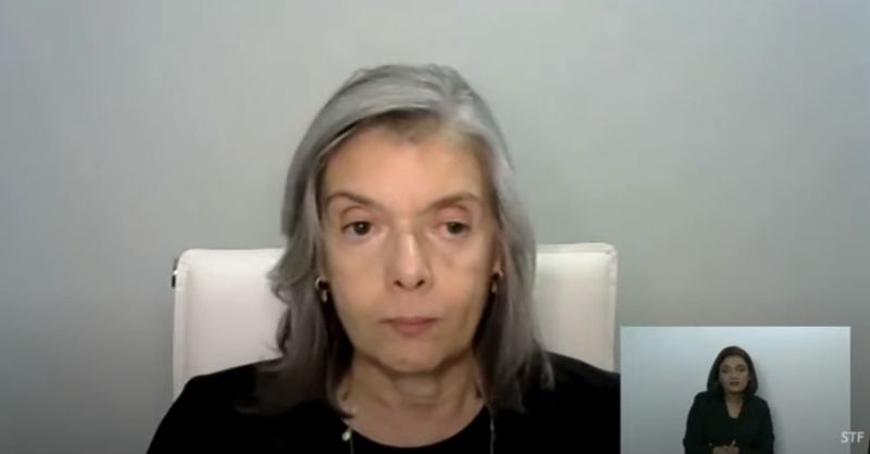 A ministra Cármen Lúcia, do STF - (Foto: Youtube/Reprodução 23.03.2021)