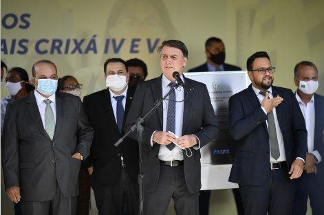 O presidente Jair Bolsonaro, em evento nesta segunda-feira (5) - (Foto: MATEUS BONOMI/AGIF /ESTADÃO CONTEÚDO-05/04/2021)
