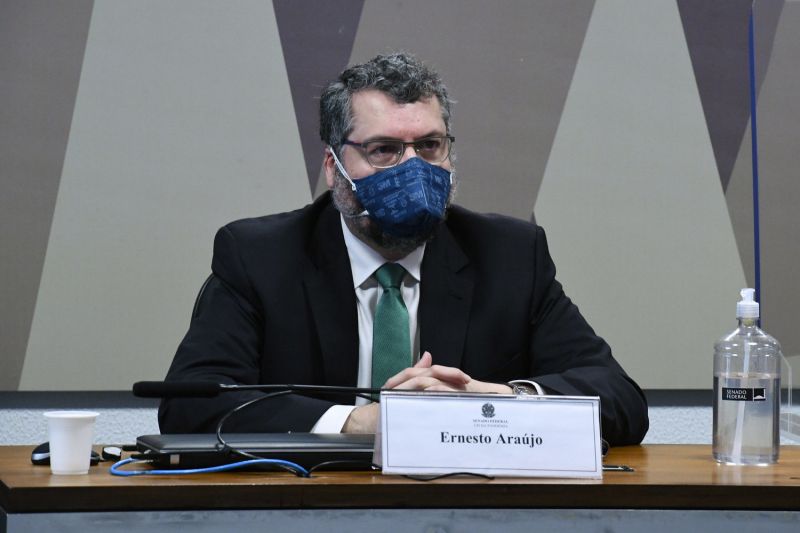 Araújo diz que cloroquina era aposta contra covid - (Foto: Edilson Rodrigues/Agência Senado - 18.05.2021)