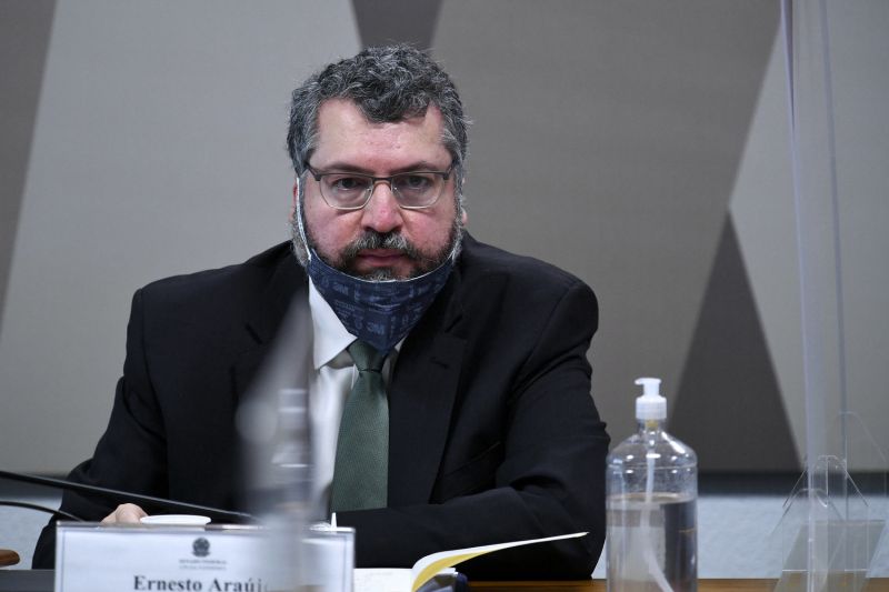 O ex-chanceler Ernesto Araújo - (Foto: Edilson Rodrigues/Agência Senado - 18.05.2021)